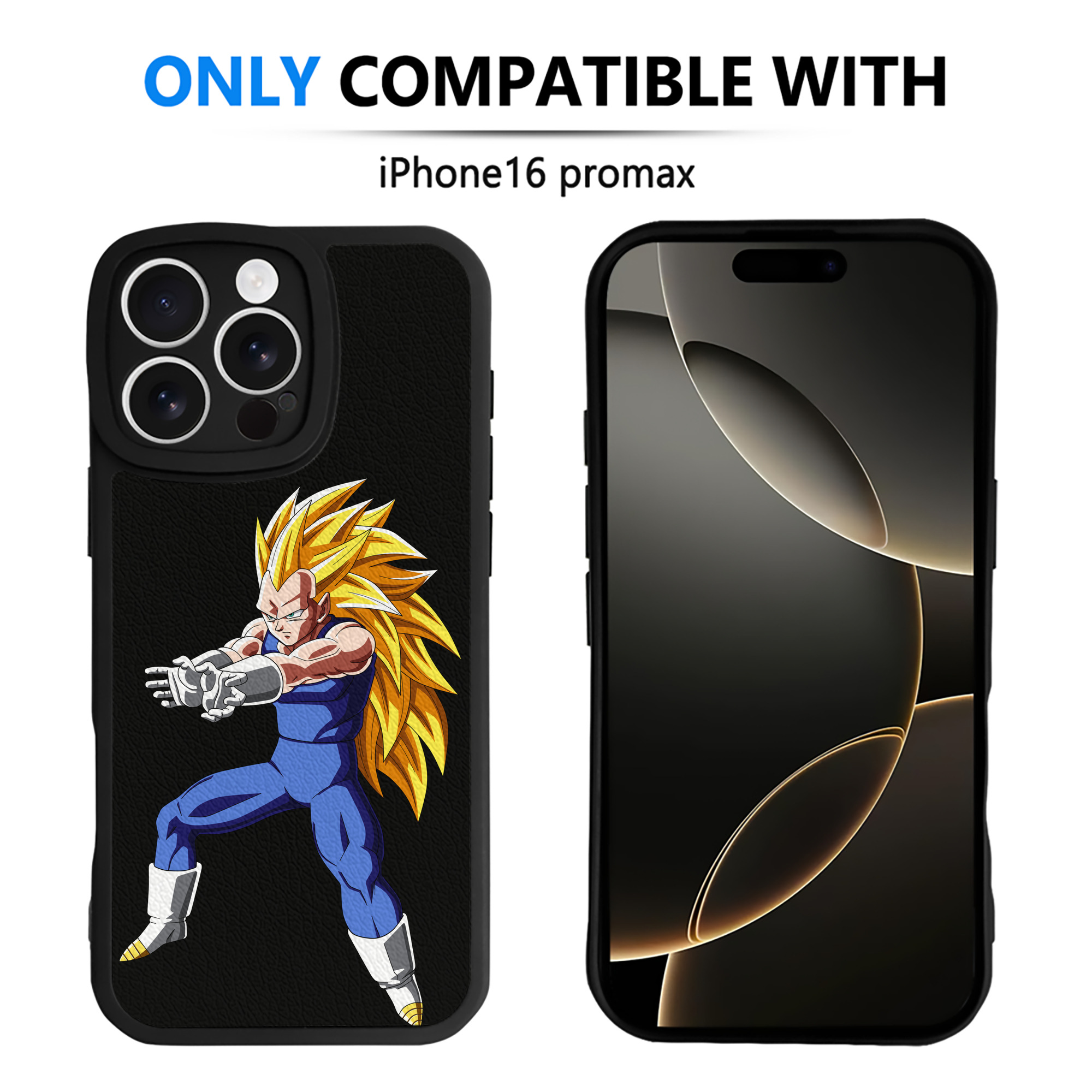 （画像用） ドラゴンボール ベジータ四世（Bejīta Yonsei）DRAGON BALL Vegeta IV 【iPhone 16シリーズ対応】シリコンスマホケース（レザー調） 材質：シリコン
